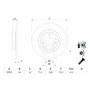 Bosch BD1657 Disques de frein - certification ECE-R90-1 jeu de 2 disques