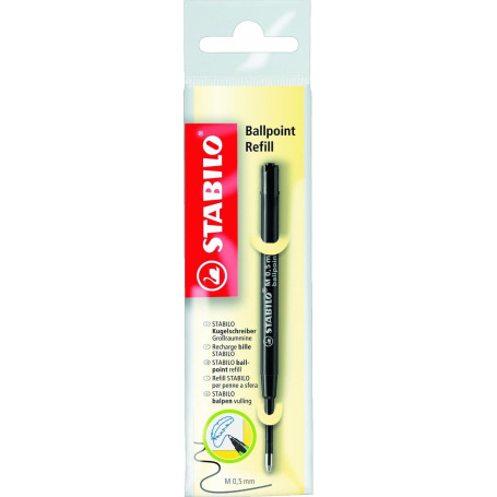 STABILO Lot de 3 mines de recharge pour stylo à bille COM4ball