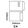 Blake Purely Everyday C4 324 x 229 mm Enveloppes auto-adhésives à fenêtre-Blanc-A4-Lot de 25