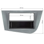 tomzz Audio 2449-010 Cache-Radio Compatible avec Seat Leon 2 (1P) 2005 à 2012 Gris métallisé