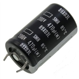 5x Condensateur Elko radial 470µF 200V | Condensateur électrolytique Snap-In jusqu'à 85°C | 470uF Electrolytic Capacitor from Un