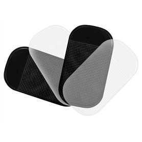4 x Lilware Antislip Gluant Tapis Antidérapant Collant pour Tableau de Bord de Voiture ou Toute autre Surface. 2 x Noir et 2 x T