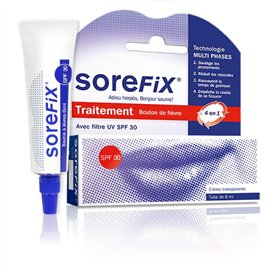 Sorefix Baume à Lèvres Contre Les Boutons de Fièvre SPF 30 6 ml