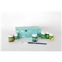 La Pajarita 422394 - Peintures de tissu+ pinceau - 6 bidons