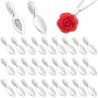 PH PandaHall 50pcs Belieres a Coller Feuille pour Pendentif en Alliage Pendentif à Clipser Belieres Pendentif Accessoires en Arg