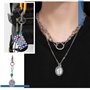 PH PandaHall Lot de 10 Supports Pendentifs Ovales en Alliage Plateau de Collier pour Cabochon/Medaillon/Camee, 25x18mm, Argent A