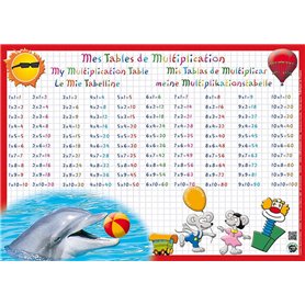 Sous-Main Educatif Plastifié - Tables de multiplication - 30x42cm