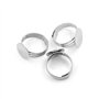 HOUSWEETY 10 Supports de Bague Reglable Plateau Rond Couleur Moins Brillant 18mm