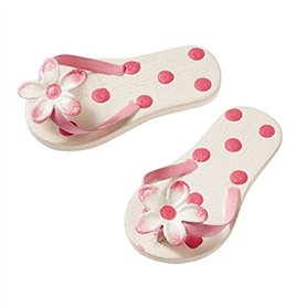 Tongs rose à pois 4