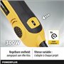 Powerplus Ponceuse Delta POWX0490 - Ponceuse Triangulaire 300 W, 3 Feuilles de Papier Abrasif et Adaptateur d'Aspiration