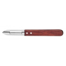 PRADEL ÉPLUCHEUR Manche Bois TEINTÉ 2 TRANCHANTS