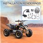 GOOFIT L7T Bobine d'allumage 44mm Cylindre Piston Remplacement pour ATV 49cc et Pocket Bike