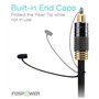 FosPower Câble Optique Audio Toslink - Cordon Fibre Optique Audio Plaqué Or 24K pour Home Cinema, Chaine HiFi, Ampli, Freebox, B