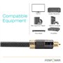 FosPower Câble Optique Audio Toslink - Cordon Fibre Optique Audio Plaqué Or 24K pour Home Cinema, Chaine HiFi, Ampli, Freebox, B