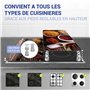 WENKO Plaque de Recouvrement Universelle Mod. Epices, réglable en hauteur pour tout type de cuisinière, planche à découper et pr
