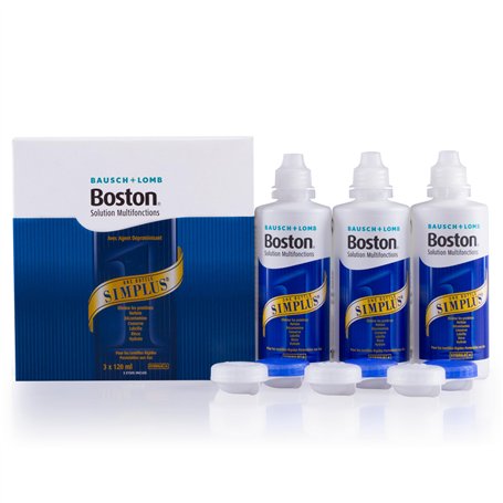 Boston Simplus Solution Lentilles de Contact Rigides - Solution d'Entretien Multi-Fonction pour Lentilles Rigides Perméables Au