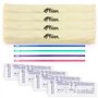 TIGER REC7-4 Pack de 4 flûtes à bec colorées avec tige de nettoyage et étui, doigté baroque anglais - bleu, rose, violet et vert