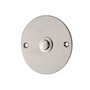 HUBER bouton de sonnette en métal - bouton de sonnette I en laiton chromé - bouton-poussoir