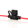 Neuftech Porte-fusible plat pour voiture et camion, étanche 30 A (fusible 30 A inclus - 26 cm)