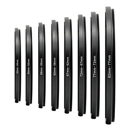 Belmalia 8 kit de Bagues d'Adaptation Step-Down/Anneaux de Lentille