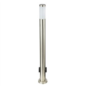 Lampadaire élégant 2 prises luminaire inox IP44 éclairage jardin terrasse éxtérieur
