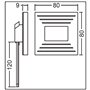 Trango 1er Set SL-013 LED Wandleuchte IP44 *SOFIE* in Eckig Wandleuchte, Treppenleuchte inkl. 1 Watt LED Modul 3000K warmweiß be
