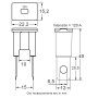 Restagraf - Fusible Mâle Japonais Type B - Protection Circuit Électrique de 120 A - Pour l'Automobile et l'Industrie - Réf. 2251