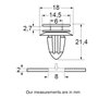 Restagraf - Agrafe de Fixation Carrosserie - Spécial Panneau pour Garniture de Porte - Compatible avec BMW Z4 E85, Z4 E86, Z8 E5