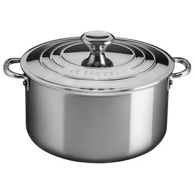 Le Creuset Signature Cocotte Profonde en Acier Inoxydable avec Couvercle
