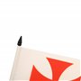 AZ FLAG - Drapeau De Table 21x14 cm - Petit Drapeau De Bureau 100% Polyester Avec Hampe De 25cm Et Socle En Plastique Noir