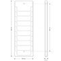 Support mural pour cartes - Noir - Jusqu'à 10 cartes au format 86 x 54 mm - Carte de tampon - Carte de pointage - Enregistrement