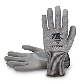 Gant de protection anti-coupures TB 401G2 DYN | Gant de travail enduit de polyuréthane gris sur paume, support HPPE gris et fibr Gant de protection anti-coupures TB 401G2 DYN | Gant de travail enduit de polyuréthane gris sur paume