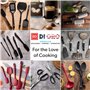 DI ORO® - Série Chef - Spatules de cuisine en silicone et acier inoxydable - Résistantes à la chaleur à 315 °C - Meilleures spat