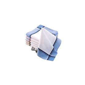 Alpes Blanc - Lot de 12 mouchoirs Blancs Homme Chevalier Coton Jumel