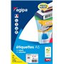 AGIPA Lot de 3 Etuis de 480 étiquettes multi-usage permanentes 19x38 mm sur 16 feuilles A5 Blanc