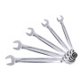KS Tools - 503.4661- Clés à cliquet - Jeu de 5 clés mixtes à la forme droite - Cliquet réversible