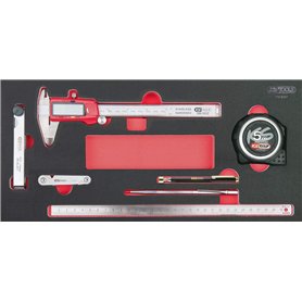 KS Tools 713.8007 - Module d'outils de mesure - Pour servantes et établis - Empreinte des outils découpée au laser - Mousse impu