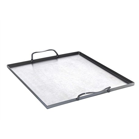 ALL'GRILL Bac à barbecue en acier inoxydable avec 2 poignées 31 x 27 x 1 cm