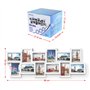 SONGMICS Cadre Photo Pêle-mêle, Mural en MDF Capacité de 12 Photos 10 x 15 cm, Nécessite Assemblage, Blanc RPF22W