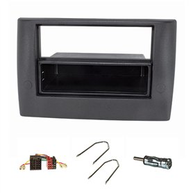 tomzz Audio 2414-025 Cache-radio compatible avec Fiat Stilo 2001-2008 version professionnelle montage à vis avec compartiment de