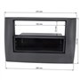 tomzz Audio 2414-025 Cache-radio compatible avec Fiat Stilo 2001-2008 version professionnelle montage à vis avec compartiment de