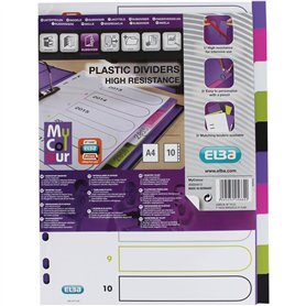 Elba Plastique Tab Intercalaires 1 Register