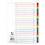 Intercalaires Q-CONNECT Mylar Carton A4 225x297mm A-Z 21 Feuilles Index Laminé Couleurs Assorties / / Type-A4 / Type-Index Lamin