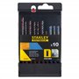 STANLEY STA29230 STA29230-XJ Cassette 10 Lames Fatmax pour Les scies-sauteuses BLACK+DECKER, Forme en U pour Le Bois et Le métal