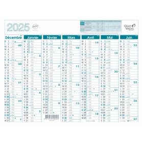 Quo Vadis - Calendrier mural - 2026 - Français - Classic - 14 mois de décembre à janvier - 27x21 cm - Papier Clairefontaine blan