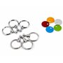 Troika Brevet - KYR60/MC - Porte-clés - Avec mousqueton - 6 anneaux interchangeables - Métal/laiton - Mat - Chromé - Argent orig