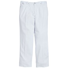 Pantalon de travail blanc de la meilleure qualité pour une liberté de mouvement maximale. Stretch Comfortec® en 48% coton
