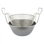 Friteuse en fer brossé avec panier 36