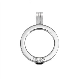 Quiges Plaqué Argent Acier Inoxydable Interchangeable Coin Medaillon Pendentif 25mm Petit