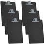 Acrimet Porte-bloc Format Lettre A4 (34 x 24 cm) avec Pince Métallique Premium et Règles Latérales (Plastique) (Couleur Noire) (